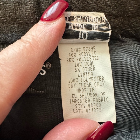 Requirements Fringe Blanket MIDI Skirt  Size 10 Vtg wool blend - Picture 6 of 9